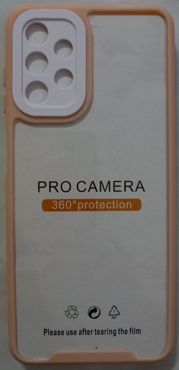 قاب گوشی Galaxy A13 5G سامسونگ طرح پشت طلق شفاف دور ژله ای محافظ لنز دار