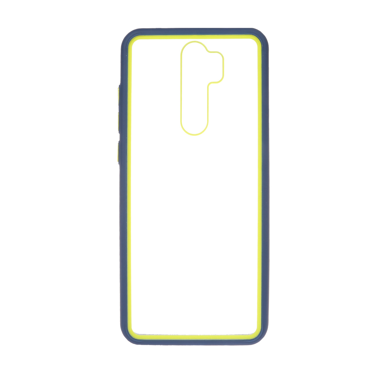 قاب گوشی Xiaomi Redmi Note 8 Proطرح دور رنگ پشت شفاف  - سرمه ای کد1864