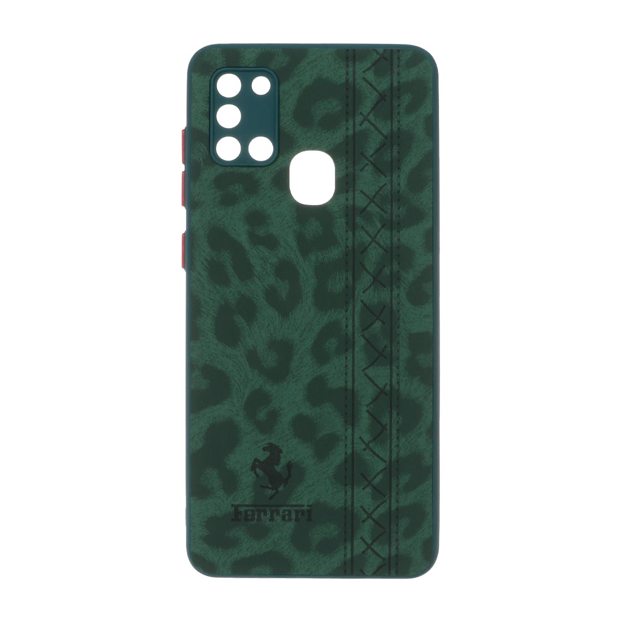 قاب گوشی Samsung A21Sطرح پلنگی محافظ لنزدار Ferrari کد1879