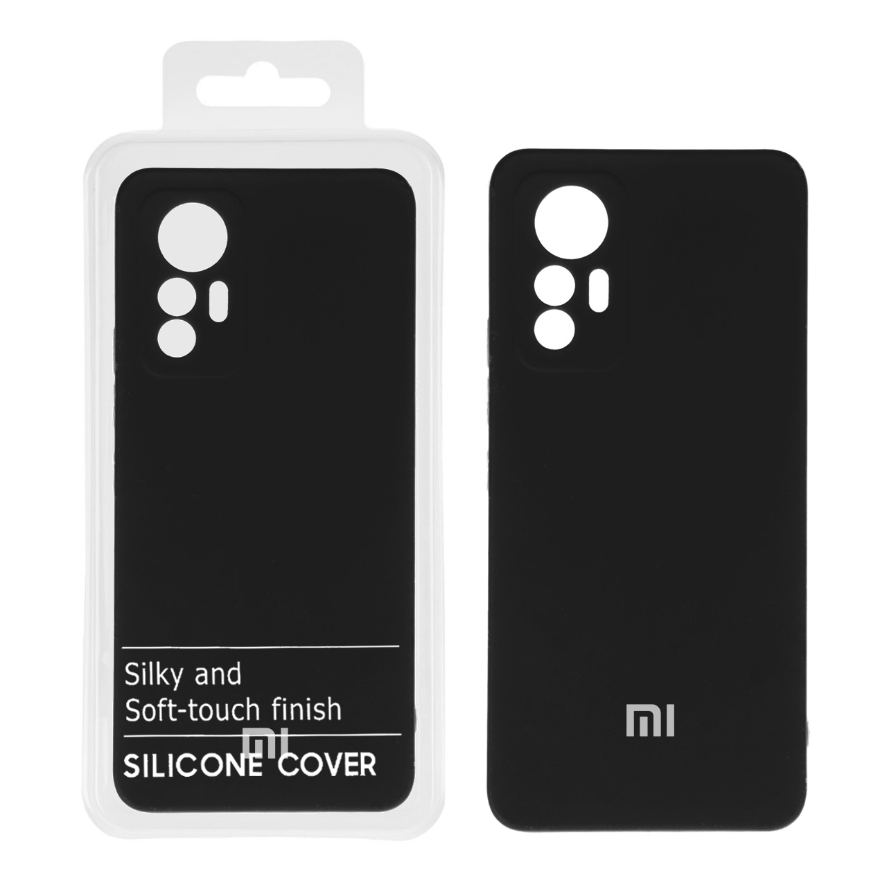 قاب گوشی Xiaomi 12 Lite - RFطرح نیو سیلیکون محافظ لنزدار - مشکی (پک دار)70کد4360