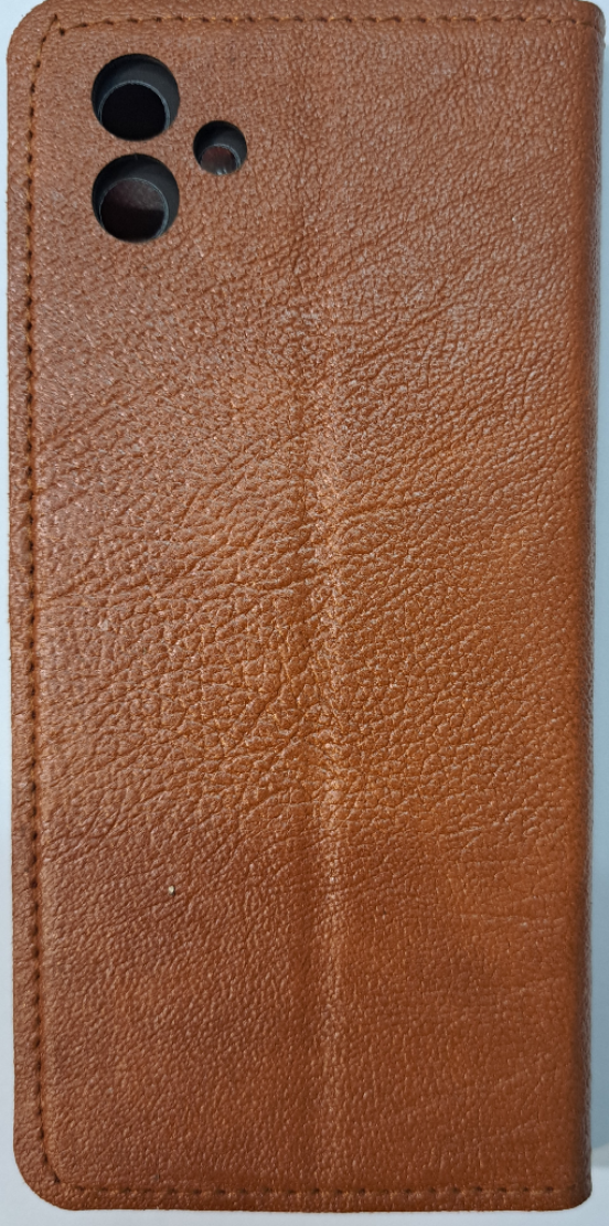 کیف  گوشی Samsung A04 طرح چرمی  قهوه ای 55 کد4791