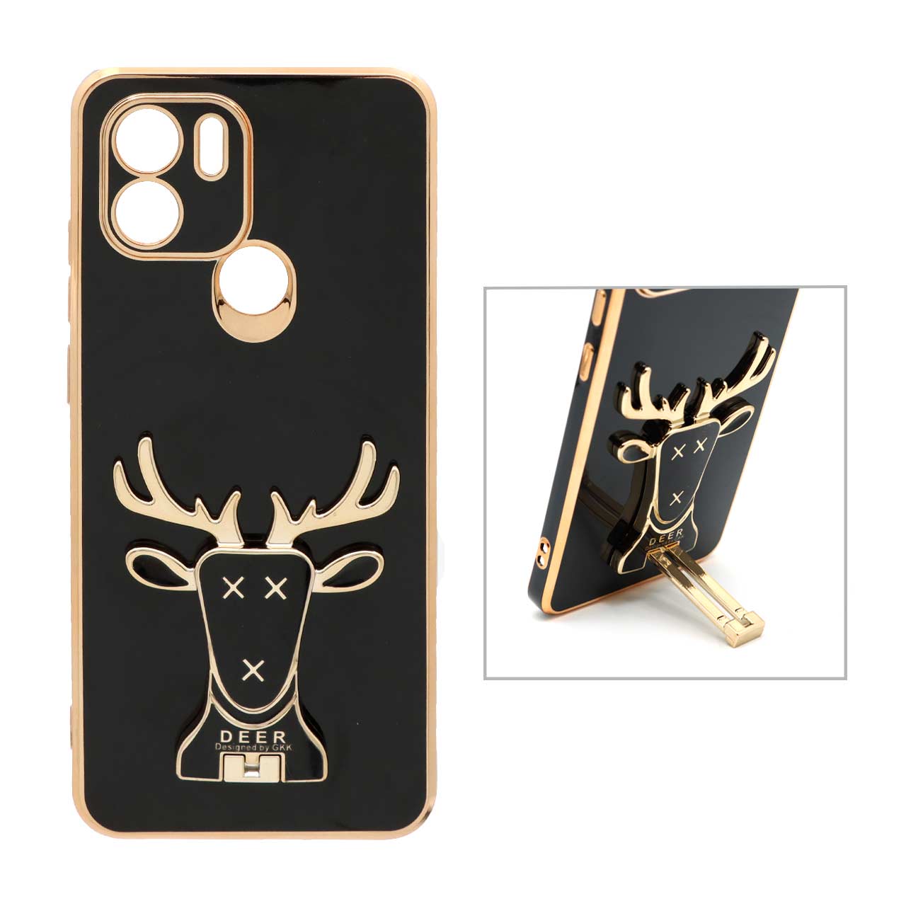 قاب  گوشی Xiaomi Redmi A1Plus / A2PlusطرحMy Case گوزنی مشکی103کد6165