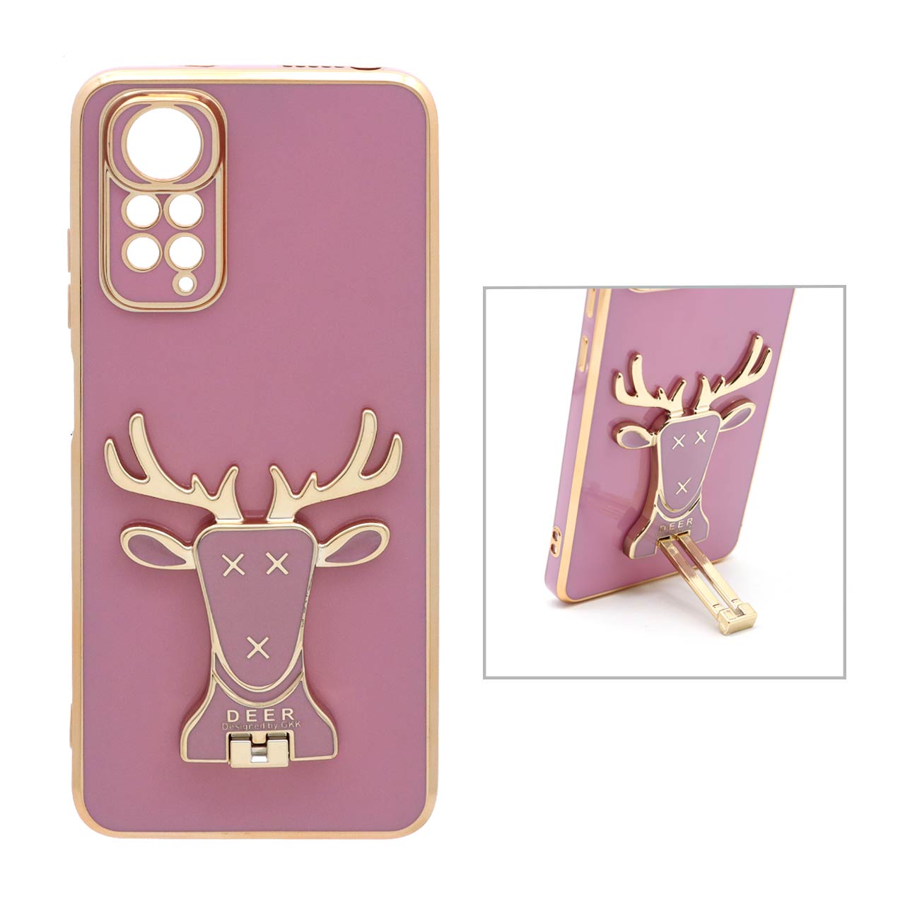 قاب  گوشی Xiaomi Redmi Note 11S / Redmi Note 11-4GطرحMy Case گوزنی بنفش103کد6239