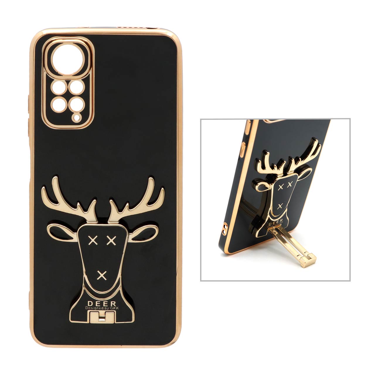 قاب  گوشی Xiaomi Redmi Note 11S / Redmi Note 11-4GطرحMy Case گوزنی مشکی103کد6241
