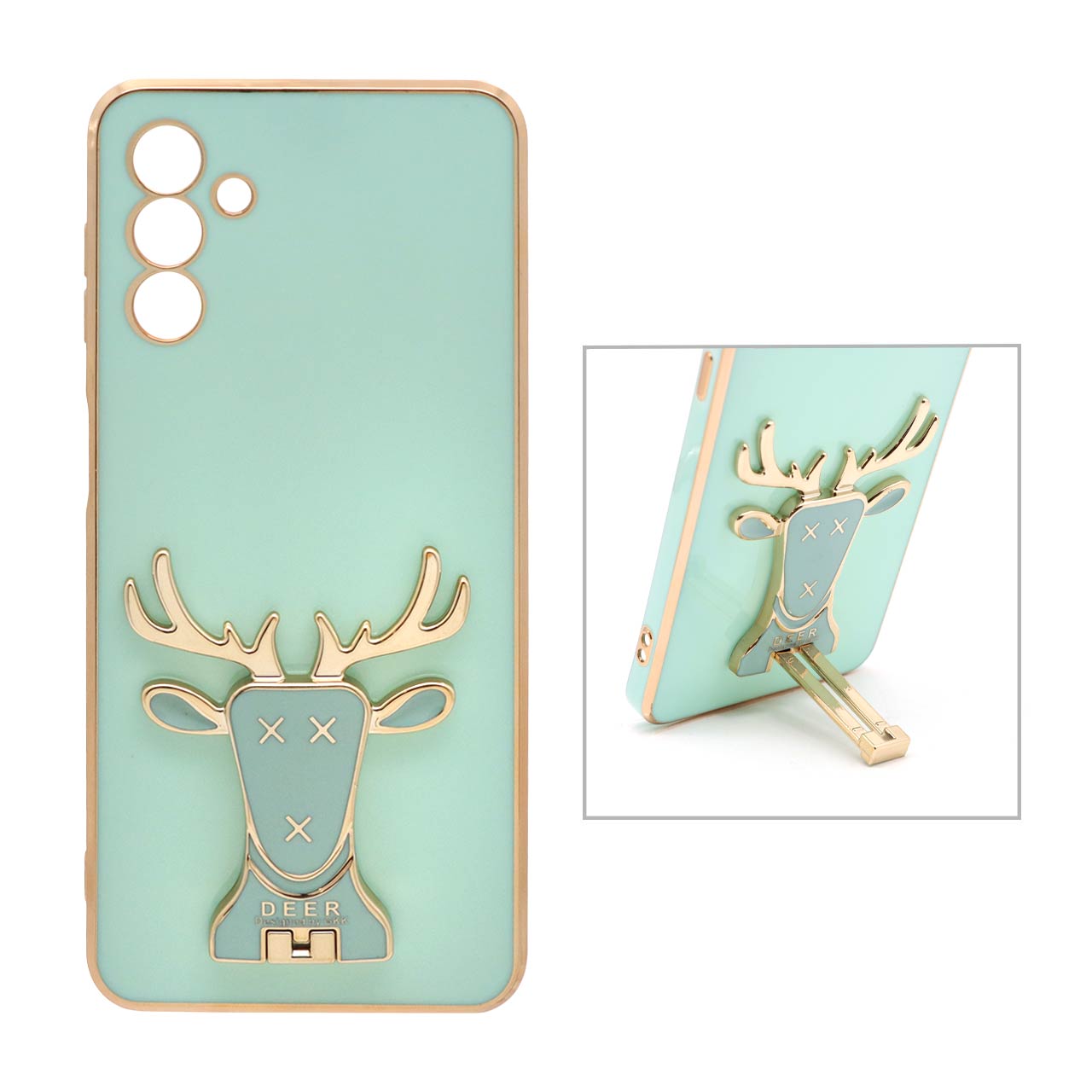 قاب  گوشی Samsung A13-5G / A04S / F13 / M13-4G / M23 طرحMy Case گوزنی سبزروشن103کد6271