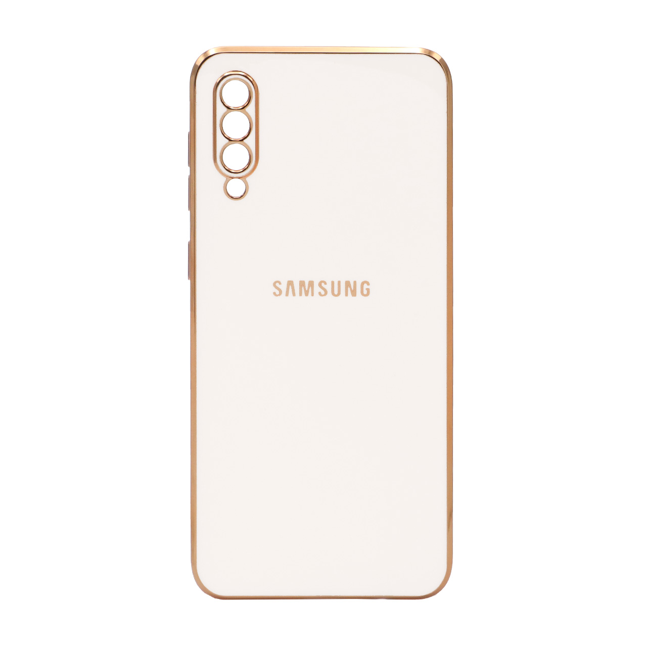 قاب  گوشی Samsung A30S / A50 / A50SطرحMy Case چرمی لوگودار سفید73کد7187