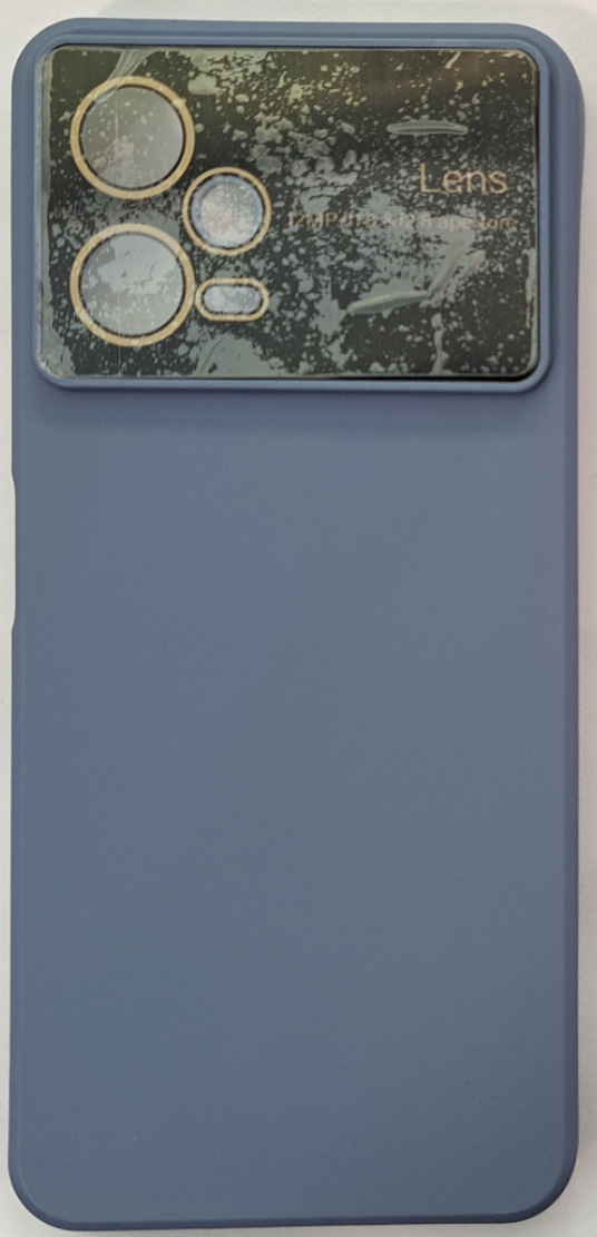 قاب گوشی Xiaomi Poco X5 / Redmi Note 12 5Gطرح سیلیکونی محافظ لنزدار سرمه ای کد67/10251