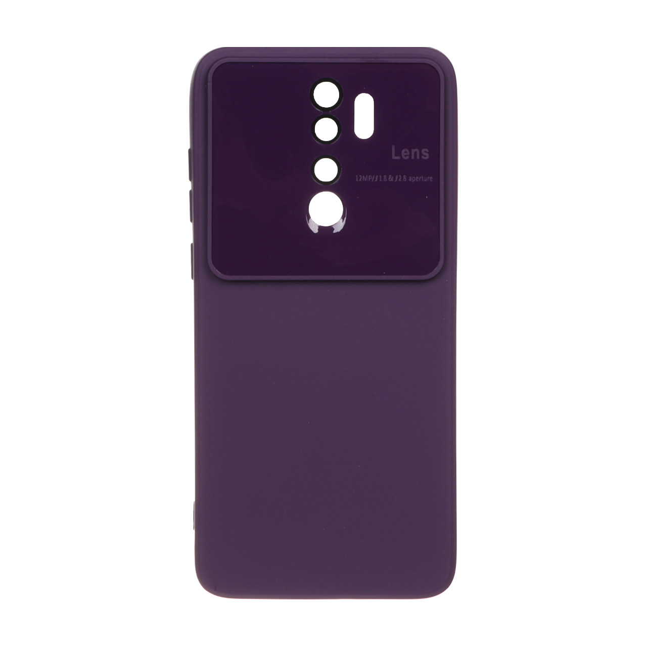 قاب  گوشیXiaomi Redmi Note 8 Proطرح سیلیکون محافظ لنز گلس داربنفش کد61/11215