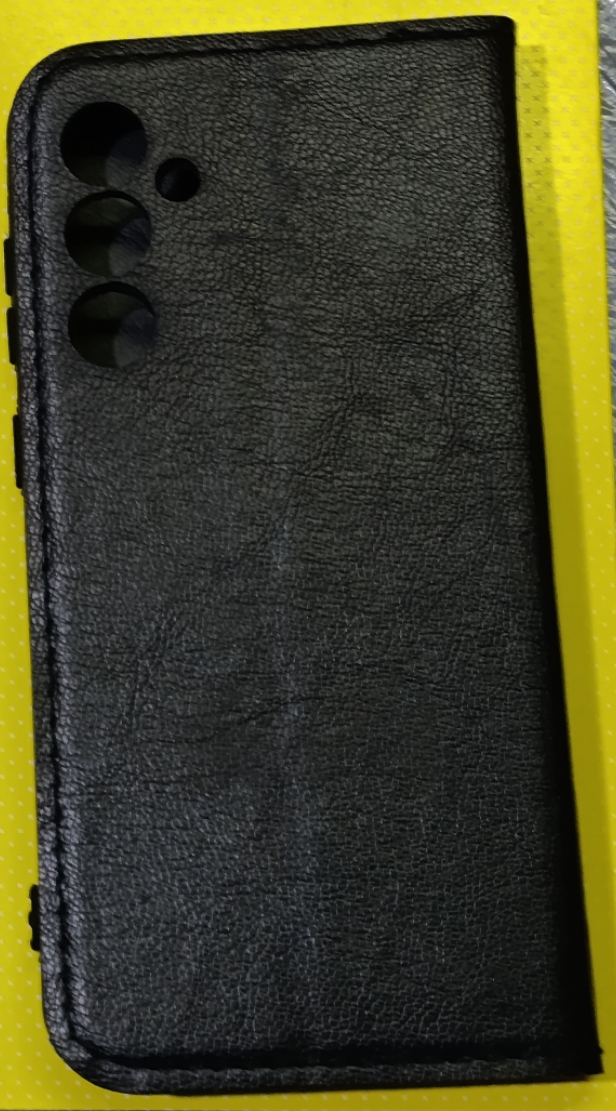 کیف موبایلSamsung Galaxy S23 FEطرح ]چرم مشکی کد126/12156