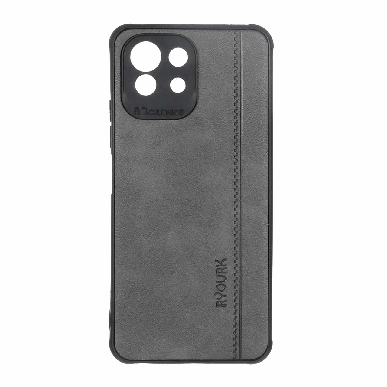 قاب گوشی Xiaomi Mi 11 Liteطرح  چرم RYOURK خاکستری کد57/12543