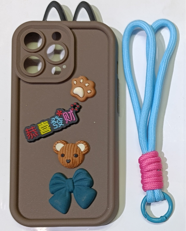 قاب گوشی  Apple iPhone 13 PROطرح عروسکی برجسته بنددار کد168/12638