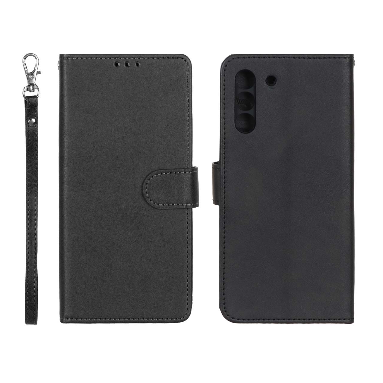 کیف چرمی  Samsung Galaxy S21 FE مگنتی محافظ لنزدار عسلی جاکارتی خور کد129/12843
