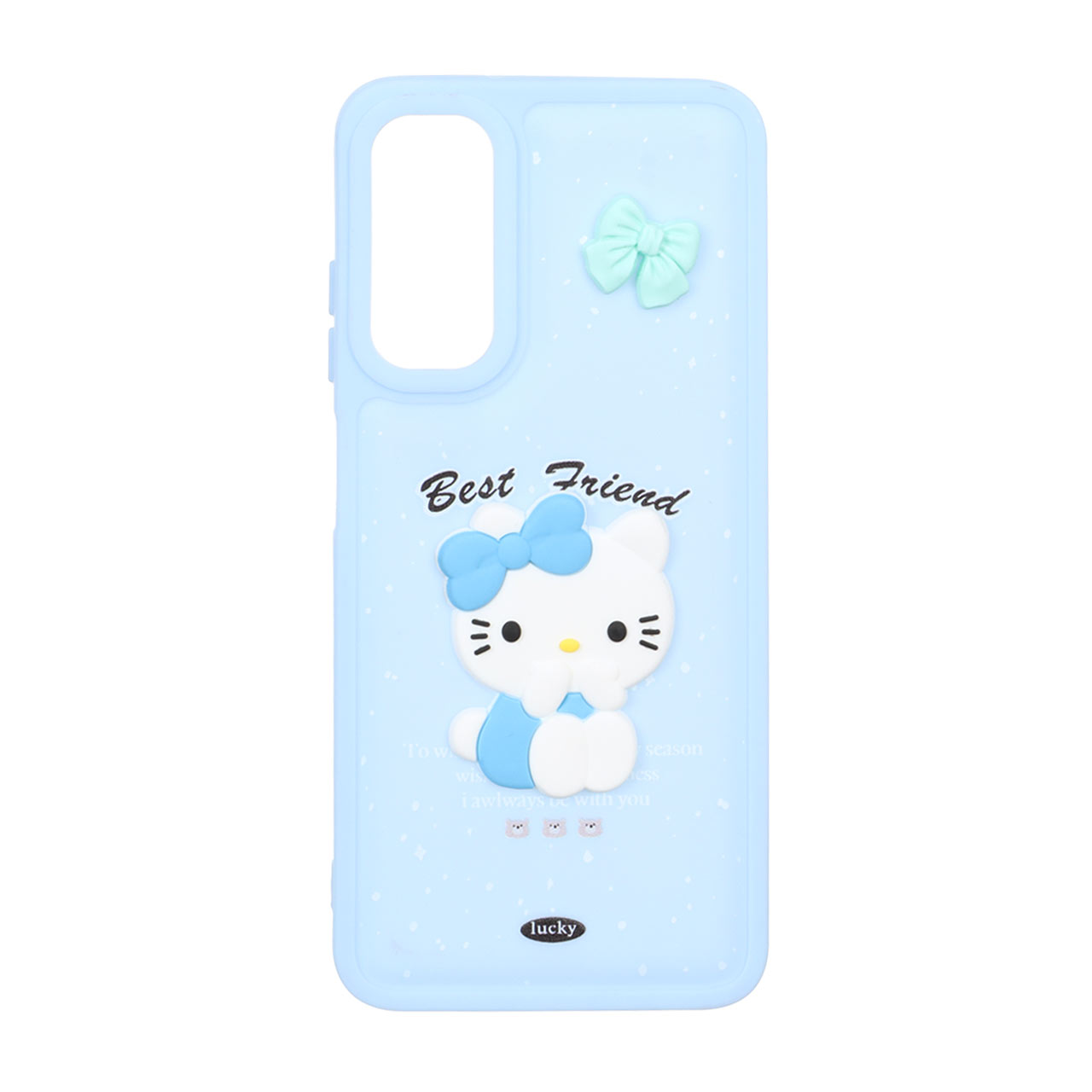 قاب گوشیSamsung Galaxy A05s طرح پافر ساده Lucky عروسک خمیری ابی کد101/13040