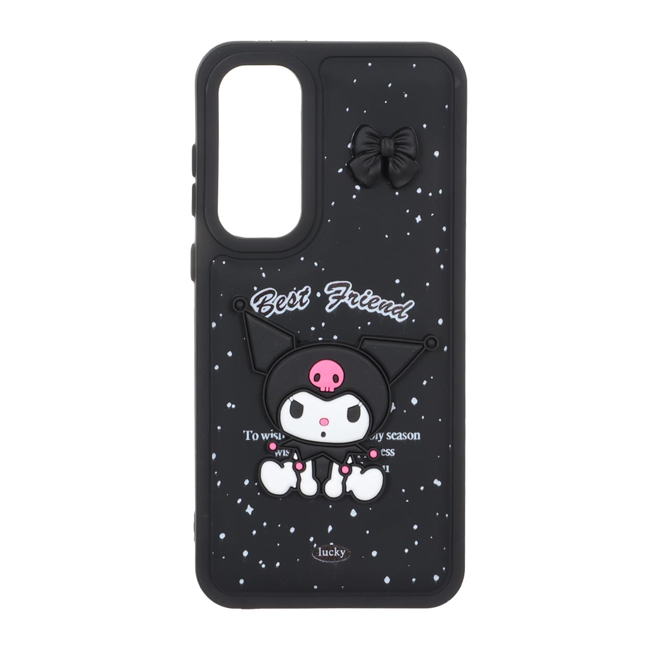 قاب گوشی  Samsung Galaxy A35 / A55طرح پافر ساده Lucky عروسک خمیری مشکی کد101/13094