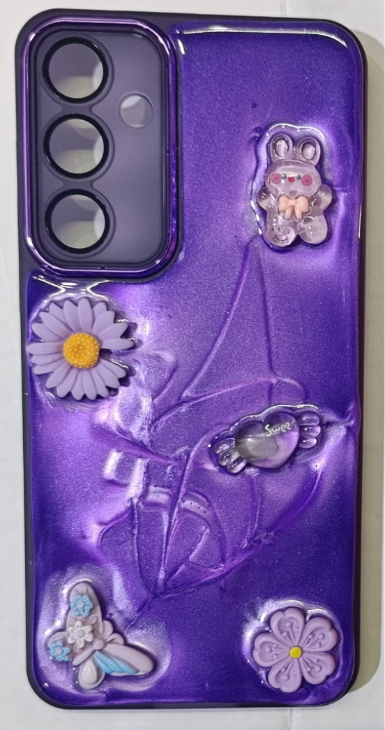 قاب گوشیSamsung Galaxy A35طرح عروسکی برجسته محافظ لنزداربنفش کد104/13111