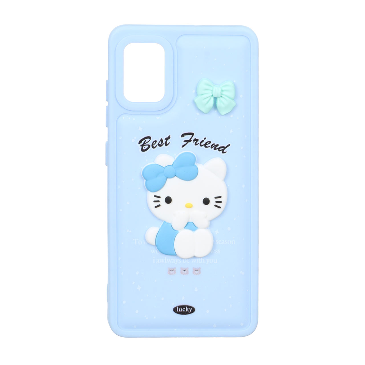 قاب گوشی Samsung Galaxy A51 / M40sطرح پافر ساده Lucky عروسک خمیری ابی کد101/13123
