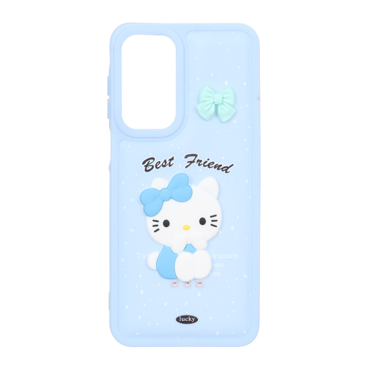 قاب گوشیSamsung Galaxy A17طرح پافر ساده Lucky عروسک خمیری ابی کد101/13137