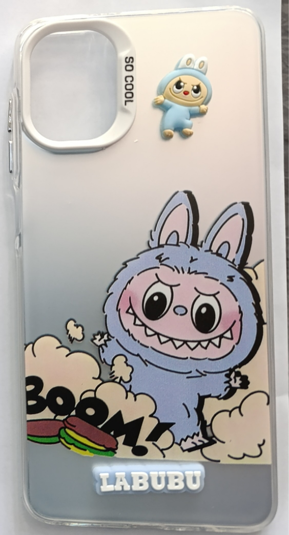 قاب گوشی Samsung Galaxy A07طرحLabubu هولوگرامی دور ژله ای عروسک دارکد117/13284