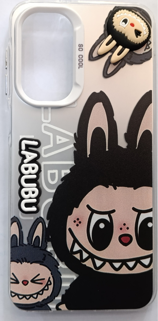 قاب گوشی Samsung Galaxy A36طرحLabubu هولوگرامی دور ژله ای عروسک دارکد117/13306