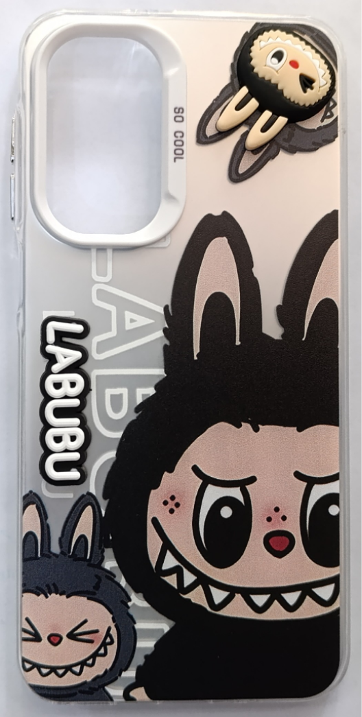 قاب گوشی Samsung Galaxy A16طرحLabubu هولوگرامی دور ژله ای عروسک دارکد117/13326