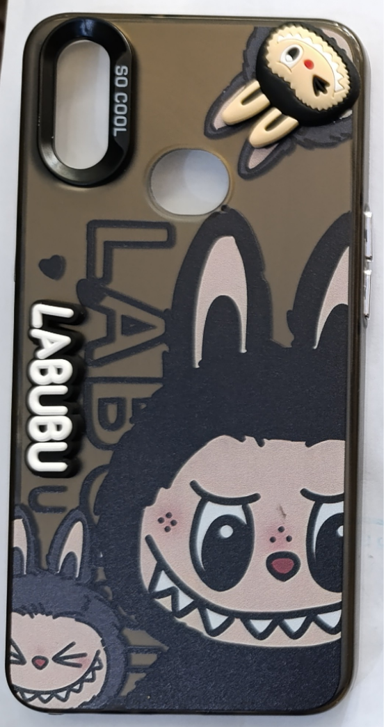 قاب گوشی Samsung Galaxy A10SطرحLabubu هولوگرامی دور ژله ای عروسک دارکد117/13342