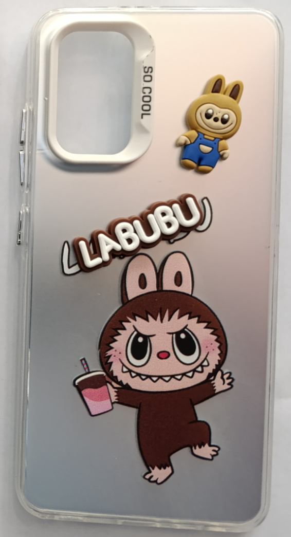 قاب گوشی Samsung Galaxy A32 4GطرحLabubu هولوگرامی دور ژله ای عروسک دارکد117/13357