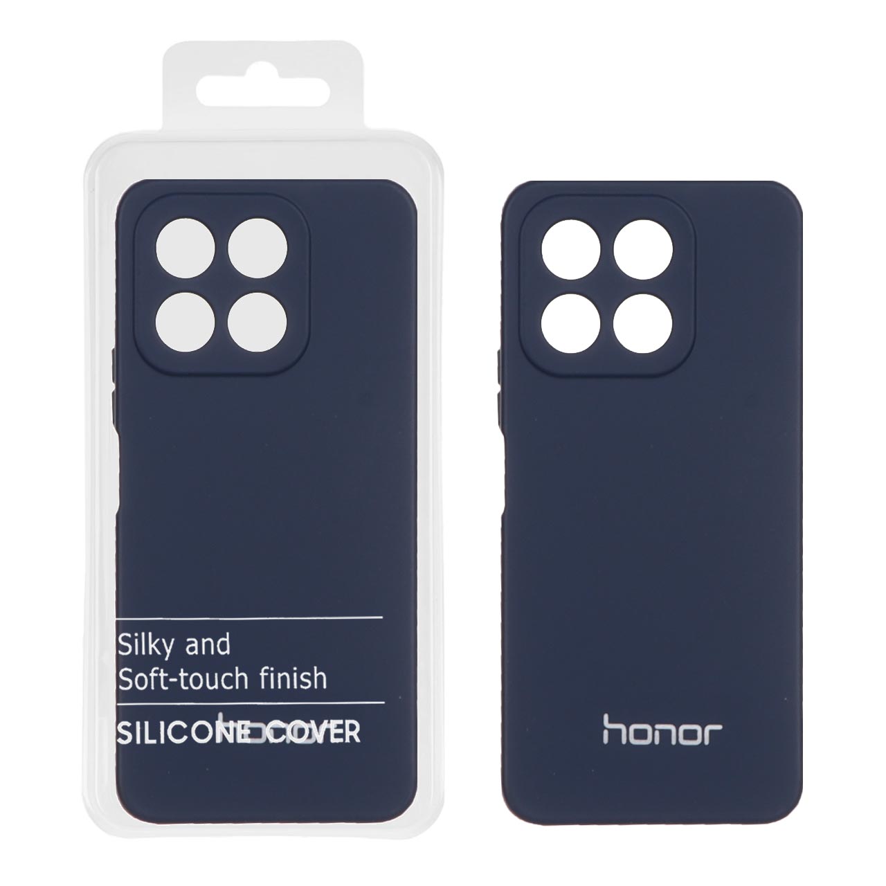 قاب گوشی  Honor X6bطرح نیو سیلیکون محافظ لنزدار RFF سرمه ای (پک دار) کد81/14052