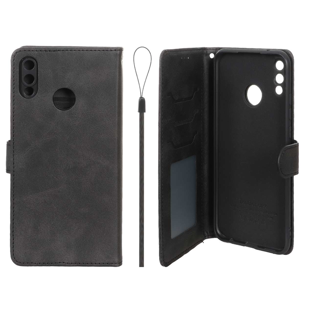 کیف موبایل مگنتی Huawei Y9 2019درجه یک داخل خز MNC Plus مدل  مشکی کد113/14055