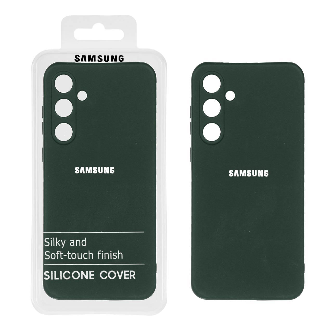 قاب گوشیSamsung Galaxy A55 طرح نیو سیلیکون محافظ لنزدار RFF سبزتیره کد71/14083
