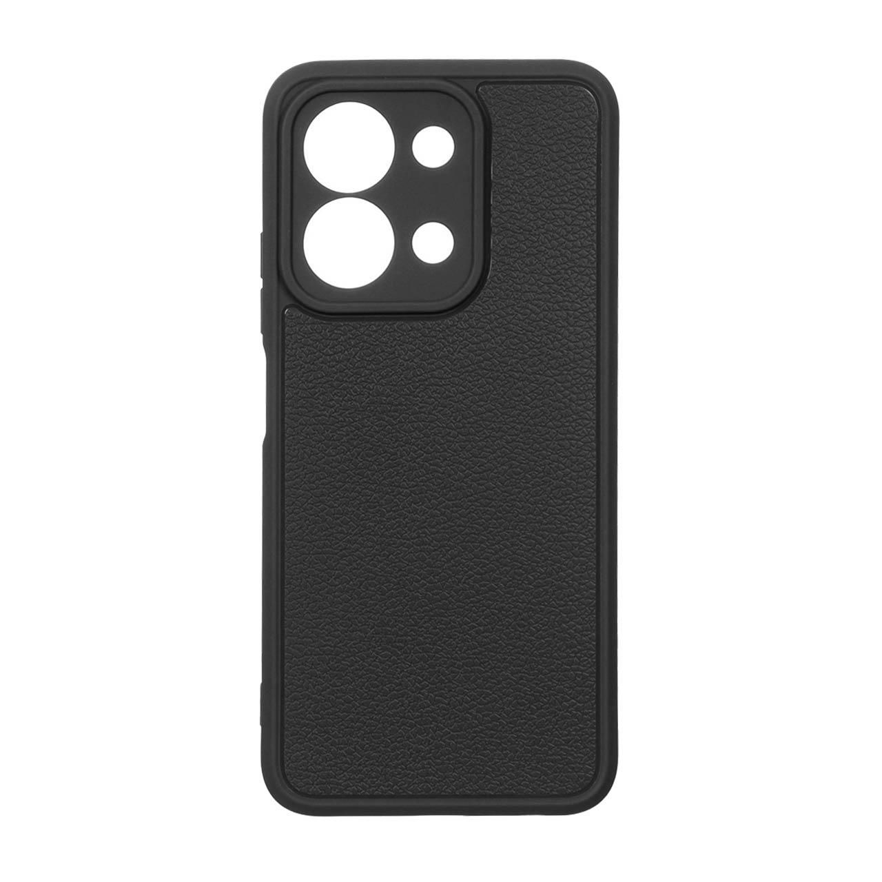 قاب  گوشیXiaomi Redmi 15C / Poco C85 طرحTexture طرح چرم محافظ لنزدار مشکی کد81/14137