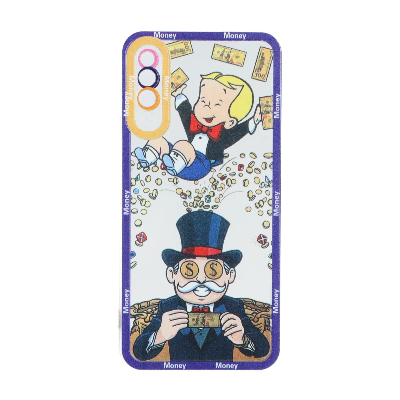 قاب گوشیSamsung Galaxy A50 / A50s / A30s طرح ژله ای طرح دار دور رنگی کد98/14294