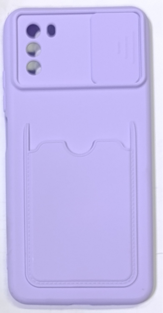 قاب گوشیXiaomi Redmi  Poco M3 طرح سیلیکونی کشویی جاکارت خور کد9/14365